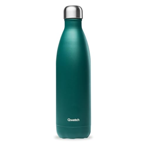 QWETCH Thermosflasche aus Edelstahl, 750 ml, matt, Smaragd, 750 ml von QWETCH