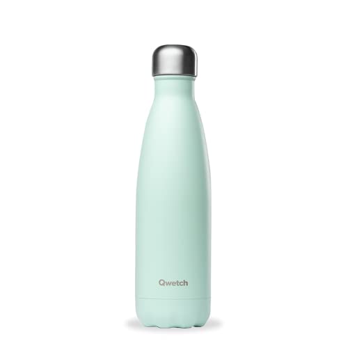 QWETCH - Isothermische Originals Flasche - Pastel Grün 500ml - Nomadische Edelstahlflasche - 24h Kalt und 12h Warm - Wasserdicht, BPA-frei & wiederverwendbar von QWETCH