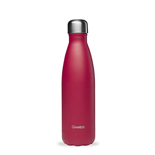 Qwetch - Matt Thermosflasche - Himbeere 500ml - 24 Stunden kalt und 12 Stunden warm - auslaufsicher, BPA-frei & wiederverwendbar von QWETCH