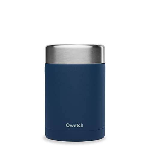 QWETCH - Isotherme Lunchbox - Granite blau 600ml - Lebensmitteldose aus Edelstahl - 5h Warm & 7h Kalt - BPA-frei, Wasserdicht- Lunchbox für Büro, Picknick, Wandern von QWETCH