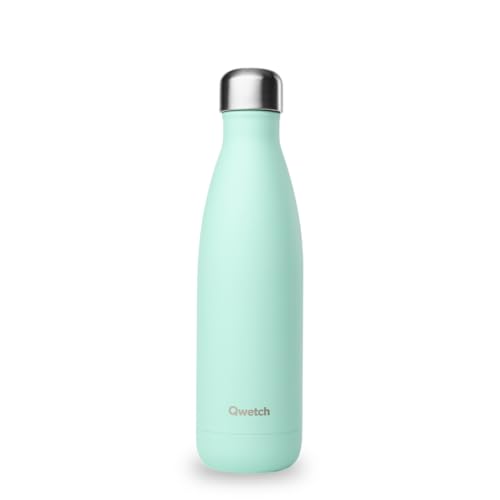 QWETCH - Isothermische Originals Flasche - Pastel Grün 500ml - Nomadische Edelstahlflasche - 24h Kalt und 12h Warm - Wasserdicht, BPA-frei & wiederverwendbar von QWETCH