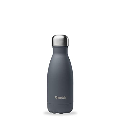 QWETCH - Isothermische Originals Flasche - Granite Grau 260ml - Nomadische Edelstahlflasche - 24h Kalt und 12h Warm - Wasserdicht, BPA-frei & wiederverwendbar von QWETCH