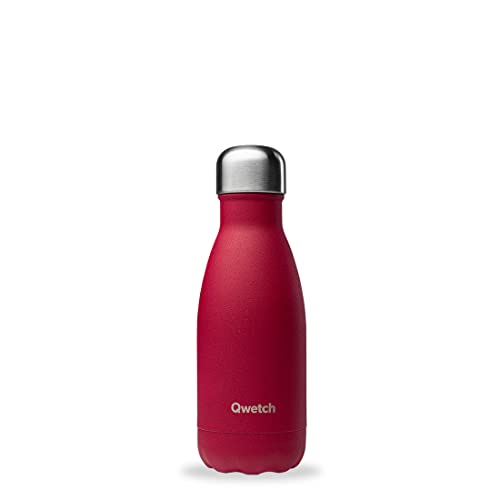 QWETCH - Isothermische Originals Flasche - Granite Rot 260ml - Nomadische Edelstahlflasche - 24h Kalt und 12h Warm - Wasserdicht, BPA-frei & wiederverwendbar von QWETCH