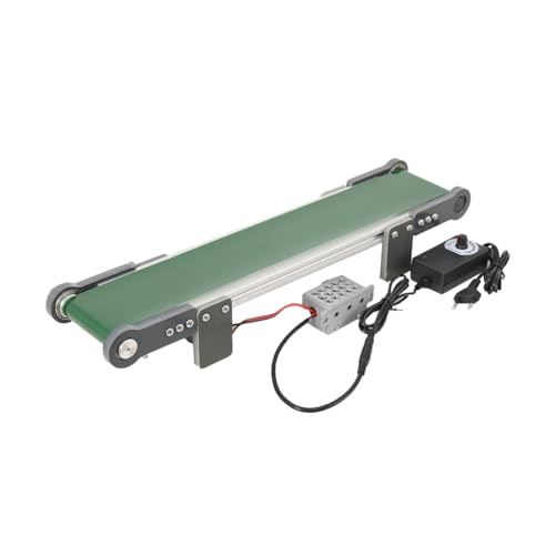 DC 12V Mini-Förderband Desktop Transportband Förderband, Mini-Frachtspur, automatischer Förderband, 500x100mm, Bandgeschwindigkeit 1.8-7.6CM/S von QWEXOB