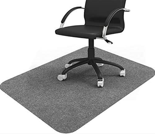 QWEZXCMI Bürostuhlmatte 90 * 120cm Schreibtisch-Stuhlmatte für Hartholzboden, Anti-Rutsch-rechteckiger Bodenschutzbodenmatte für Home Office,Grau,1 von QWEZXCMI