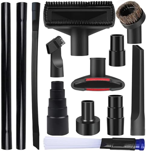 13 Pcs Staubsauger Düsen Set StaubsaugerAufsätze Nass Trocken Kunststoff Adapter 32-35 mm Staubsaugerdüse Flexibler Fugendüse Werkzeug PolsterdüseflexiblenSaug-Röhrchen Universal Vakuum Reinigungs-Set von QWFHOME
