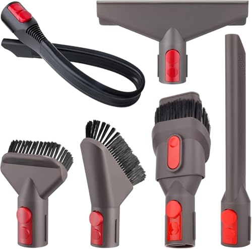 Zubehör Set für Dyson Bürste 6 Stücke mit Flexibele Fugendüse Set für Dyson GEN5 G5 V15 V12 V11 V10 V8 V7 zur Reinigung von Fugen EckenBettfüße Tierhaare und Sofas schnell zu reinigen von QWFHOME