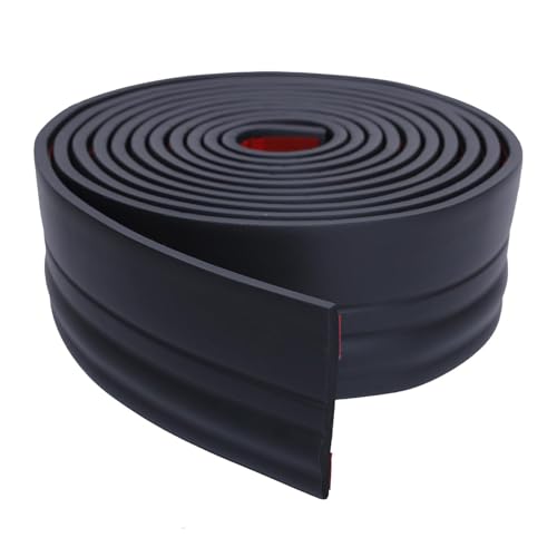 Flexible Fußleisten, Fußleistenverkleidung aus Vinyl, 10,2 cm x 9, m, selbstklebende Gummileisten, Dichtungsmasse und Streifen for Bodenleisten mehr(Black,20m/65.6FT) von QWFVHJ
