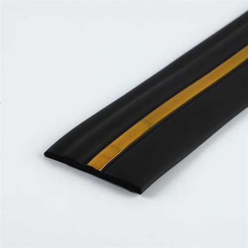 Flexible Fußleisten, selbstklebende PVC-Sockelleisten, 5/10 m lange Abdeckungen, 98 mm/125 mm breite, abziehbare und aufklebbare Gummi-Wandsockelleiste, Fußleiste(Black Gold,98mmx10m) von QWFVHJ