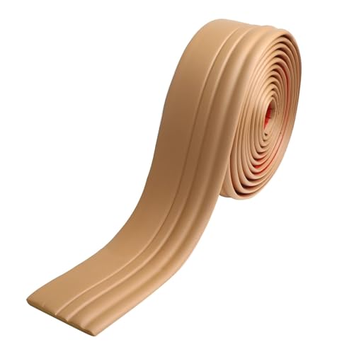 Flexible Fußleisten, selbstklebende PVC-Sockelleisten, 5/10 m lange Abdeckungen, 98 mm/125 mm breite, abziehbare und aufklebbare Gummi-Wandsockelleiste, Fußleiste(Brown,98mmx10m) von QWFVHJ
