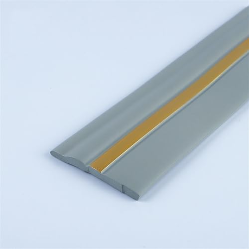 Flexible Fußleisten, selbstklebende PVC-Sockelleisten, 5/10 m lange Abdeckungen, 98 mm/125 mm breite, abziehbare und aufklebbare Gummi-Wandsockelleiste, Fußleiste(Gray Gold,98mmx5m) von QWFVHJ