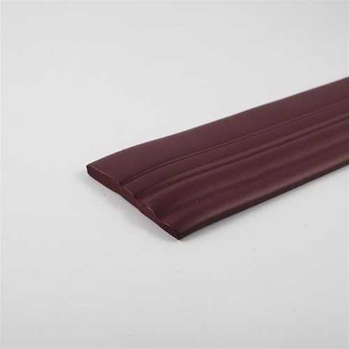 Flexible Fußleisten, selbstklebende PVC-Sockelleisten, 5/10 m lange Abdeckungen, 98 mm/125 mm breite, abziehbare und aufklebbare Gummi-Wandsockelleiste, Fußleiste(Wine Red,125mmx10m) von QWFVHJ