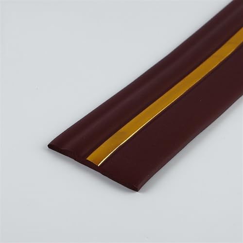 Flexible Fußleisten, selbstklebende PVC-Sockelleisten, 5/10 m lange Abdeckungen, 98 mm/125 mm breite, abziehbare und aufklebbare Gummi-Wandsockelleiste, Fußleiste(Wine Red Gold,125mmx10m) von QWFVHJ