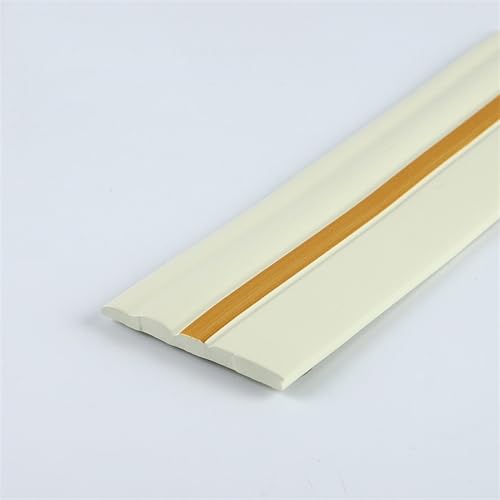 Flexible Fußleisten-Formteile, flexible, 4 Zoll x 16 Fuß, selbstklebende Vinyl-Wandsockelleiste, abziehbare und aufklebbare Hohlkehle, Gummiformteile(White 2,16.4FT) von QWFVHJ