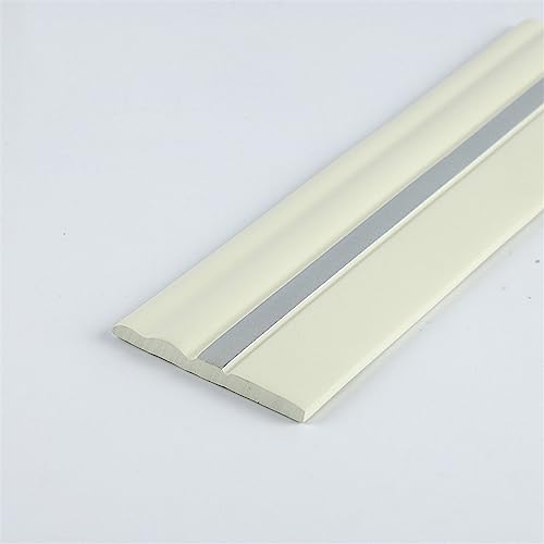 Flexible Fußleisten-Formteile, flexible Fußleisten-Zierleiste, 4 Zoll x 16 Fuß, selbstklebende Vinyl-Wandsockelleiste, Gummi-Abzieh- und Aufklebedesign(White 3) von QWFVHJ