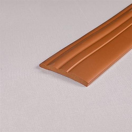 Flexible Fußleisten-Formteile, flexible for die Wand, abziehbare und aufklebbare Gummibasis, 4 Zoll × 16 Fuß Dichtungsmasse Streifen for den Boden(Brown 1) von QWFVHJ