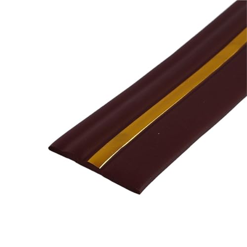 Flexible Fußleisten-Zierleiste, 6 Meter, for Wandsockel, 10,2 cm, selbstklebendes Gummi-Design for Abziehen und Aufkleben, Zierleiste (grau, 12 Meter)(Wine Red Gold) von QWFVHJ