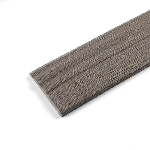 Flexible Fußleisten-Zierleiste, flexible, 9,8/12,5 cm, 3 Meter/9,8 Fuß, abziehbare und aufklebbare Gummi-Wand-Sockelleiste Design (Schwarzgold, Breite, cm)(Gray wood grain,Width12.5cm) von QWFVHJ