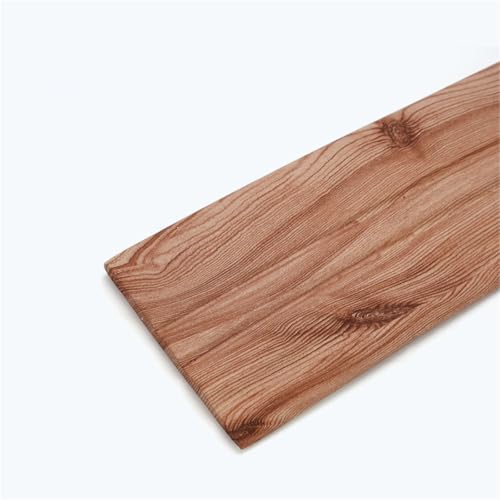 Flexible Fußleisten-Zierleiste, flexible, 9,8/12,5 cm, 3 Meter/9,8 Fuß, abziehbare und aufklebbare Gummi-Wand-Sockelleiste Design (Schwarzgold, Breite, cm)(Light wood grain,Width12.5cm) von QWFVHJ