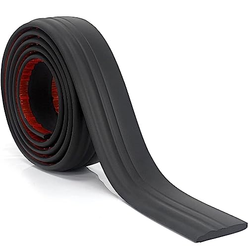 Flexible Fußleisten-Zierleiste, multifunktionale Zierleiste, 4 Zoll × 16, Fuß Eckschutz und Dichtungsstreifen Bodenübergang, die Gummileiste for Cove-Sockelwand, passt perfekt zur Fußleiste(Black 1) von QWFVHJ