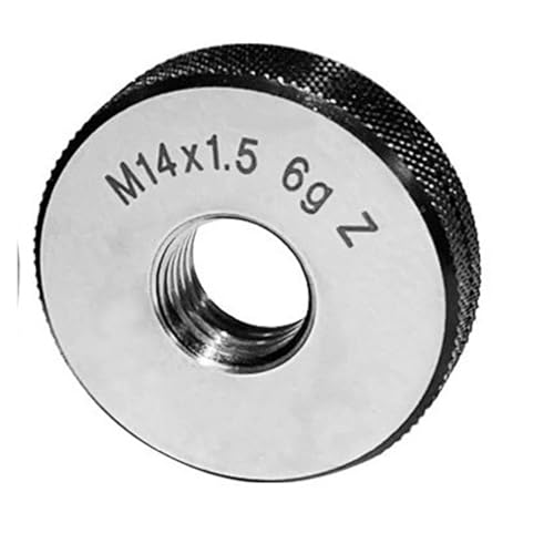 Gewinde-Ringlehre, 1 Satz (1 * GO + NOGO) 6 g, nicht standardmäßiges metrisches Präzisionsmesswerkzeug mit feiner Verzahnung, 0,8 M,9, 2, 3, 4, 5, 7, Rechtshänder(M3x0.35 T Z) von QWFVHJ