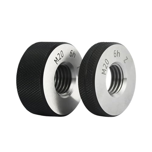 Gewinde-Ringlehre, 1 Satz (1 * GO + NOGO) Nicht standardmäßiges metrisches Feinzahn-Messwerkzeug 4h M18M20(M20x1.5 4h) von QWFVHJ