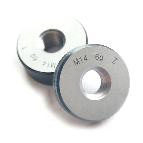 Gewinde-Ringlehre, 2-teiliges metrisches Lehrenset M14 M14X2 M14X1,5 6g GO NOGO Feinschraubenlehren M14X0,75(M14X0.5 6G T Z) von QWFVHJ