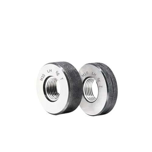 Gewinde-Ringlehre, M3 M4 M5 M6 M8 M10 M12 M16 M20 6G LH Metrisch GO und KEINE linke Handlehrenhalterung(M8x1.25 LH) von QWFVHJ