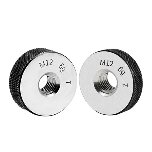 Gewindelehrring, 1 Satz (1 * Gut + Schlecht), 6 g, nicht standardmäßiges metrisches Präzisionsmesswerkzeug mit feiner Verzahnung, M9M10M11M12M13M14M15M15.5, rechte Hand(M10.5x1 T Z) von QWFVHJ