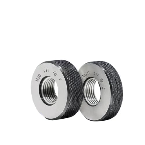 Gewindelehrring, 1 Satz (1 * Gut + Schlecht), nicht standardmäßiges linksmetrisches Feinzahnmessgerät, Genauigkeit 6 g, Messwerkzeug M2M3M5M8M10M12M14M16M18M20M22M34(M14x0.75 6g Lh T Z) von QWFVHJ