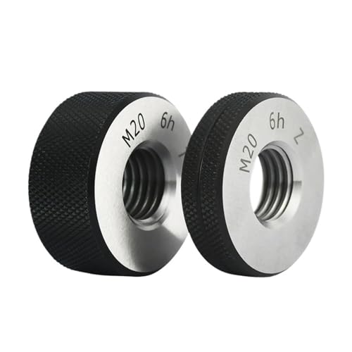 Gewindelehrring, 1 Satz (1 * Gut + Schlecht), nicht standardmäßiges metrisches Feinzahn-4-Zoll-Messwerkzeug M10M12M14M16(M12x1.5 4h) von QWFVHJ