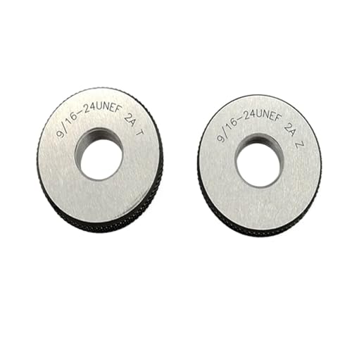 Gewindelehrring, 2A UN UNC UNF UNS 1/4 5/16 3/8 7/16 1/2 9/16 Unified Set go nogo Feinschrauben-Gewindelehren Lehrensätze (32 1 Satz, 3l8-)(20 2a 1set,UN 5l16) von QWFVHJ