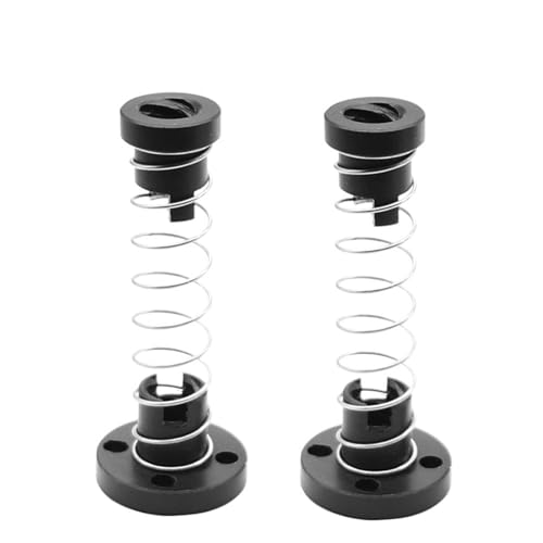 Gewindespiel, 2 Stück T8 Anti-Muttern mm 8 Bleidurchmesser Stange Kunststoff Eliminieren Lückenmutter Federbelastete geräuschlose Schraube Trapez(Round Lead 8mm) von QWFVHJ