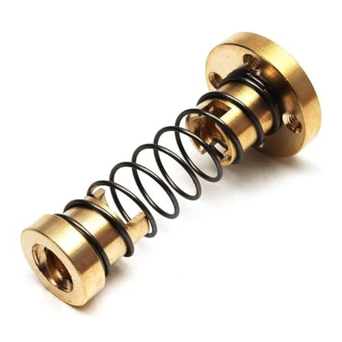 Gewindespiel, Messingflanschschraube Mutter 2 mm 4 8 Blei T8 Stange Eliminierungslücke Anti-Federbelastetes Trapez(2mm pitch 8mm lead) von QWFVHJ