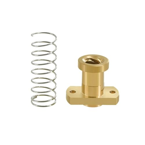 Gewindespiel, T8 Anti-Mutter Trapezgewindespindel Eliminationslücke 2mm Steigung 4mm 8mm Stangenflansch Messing Trapez(Pitch 2mm Lead 4mm) von QWFVHJ