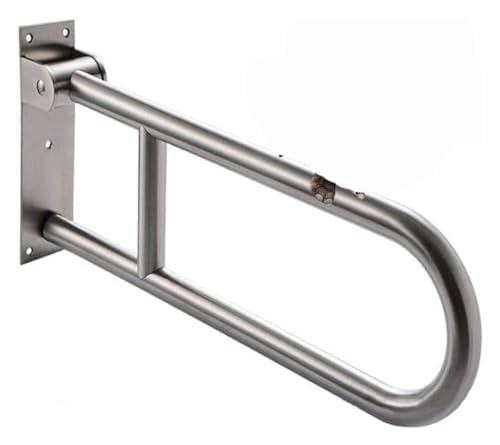 Haltegriffe for das Badezimmer, for ältere Menschen, Behinderte, Schwangere, Toilettenstange aus Edelstahl, klappbarer Handlaufrahmen, freistehendes Geländer von QWFVHJ