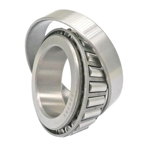 Industrielle Axial-Nadellager, Industrielager, 1 Stück 32008, 40 x 68 19 mm, ABEC-1, konisch zulaufender Eoller-Lagerstahl von QWFVHJ