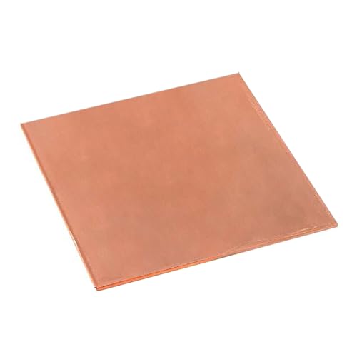 Messingbleche, Metallblechplatten, T2-Lila-Platten, 100/150/200/300/500 mm Länge, 50/100/150/200/300/500 Breite, 1,2/1,5/2/2,5/3 Dicke(2 * 150 * 150mm) von QWFVHJ