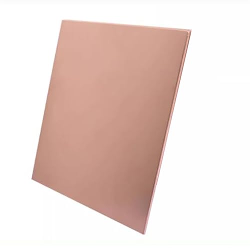 Messingbleche, Metallblechplatten, T2-Platten, violette Messingplatte, 2/2,5/3 mm Dicke, 100/150/200/300/500 Länge, 50/100/150/200/300/500 Breite(3 * 100 * 100mm) von QWFVHJ