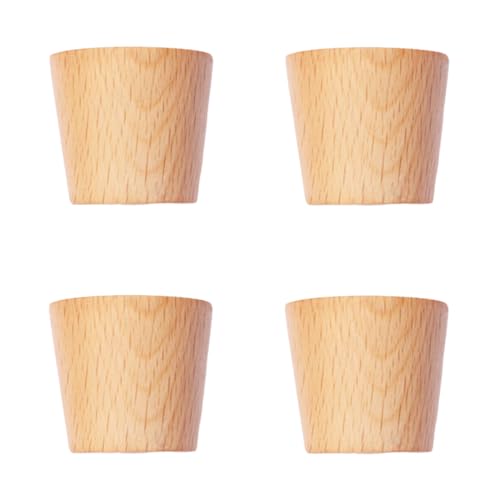 Möbelbeschläge Türgriffe, Schrankknöpfe Schubladengriffe, Schubladenknöpfe 4er-Pack Schranktürgriff Kleiderschrank Halbrunder Kleiderschrankgriff/Buche(C 4cm Beech) von QWFVHJ