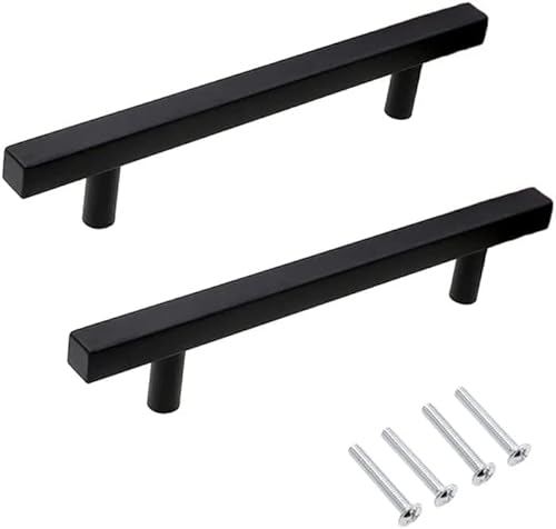 Möbelbeschläge Türgriffe, Schranktürgriffe Schubladenknöpfe 2 Stück Schrank Edelstahl T-Stange Quadratisch Matt Schublade(12 * 160 * 250mm) von QWFVHJ