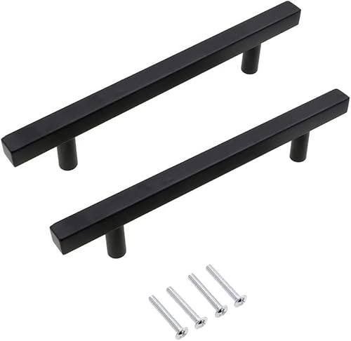 Möbelbeschläge Türgriffe, Schranktürgriffe Schubladenknöpfe 2 Stück Schrank Edelstahl T-Stange Quadratisch Matt Schublade(12 * 192 * 300mm) von QWFVHJ