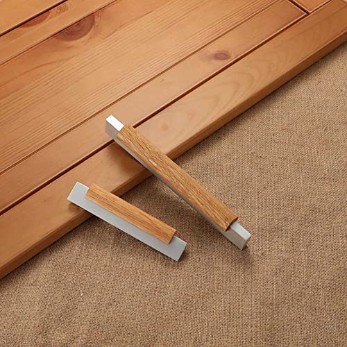 Möbelbeschläge Türgriffe ， 2 Stück Holzgriff Schrankknöpfe Schubladengriff for Kleiderschrank Schrank Schrankgriff/Schwarz/96Mm(Brushed,96 mm) von QWFVHJ