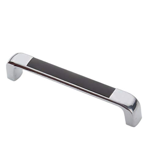 Möbelbeschläge Türgriffe ， Möbelgriff Bogengriffe Stange Massivzinkige Schublade for Küchenschrank mit Schrauben/D/Einzelloch(Black,Hole Center 96Mm) von QWFVHJ