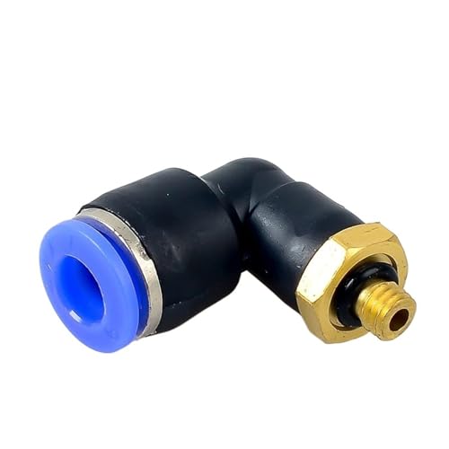 Pneumatischer Anschluss, PL-Anschluss, 4 mm – 12 Schlauch-Außendurchmesser, 1/8 Zoll, 1/4, 3/8, 1/2 Außengewinde, Rohrbogen, Luft-Einsteckmontage, Reifenersatzteile(PL6 M5,10PCS) von QWFVHJ