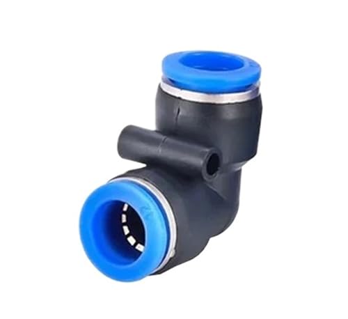 Pneumatischer Anschluss, PV-Anschluss 4 mm/6 mm/8 mm/10 mm Schlauch-Luft-Schnellverschraubungen Einsteck-Schlauchkupplung 90-Grad-Winkelverbinder Reifenersatzteile(PV 4,50 PCS) von QWFVHJ