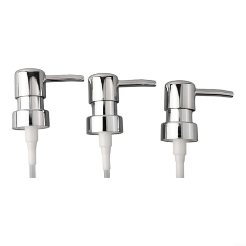 Pumpenkopf, 3 Stück Rundkopfpumpen, passend for Standard-Flaschengewinde, perfekt for die Flüssigkeitsabgabe in verschiedenen Anwendungen(3PCS Silver) von QWFVHJ