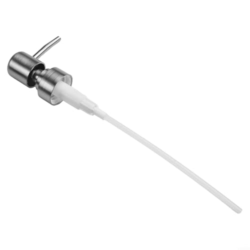 Pumpenkopf, ABS-Lotion mit rundem Kopf und 28/400-Gewinde, geeignet for Flüssigseifen(Silver Brushed) von QWFVHJ