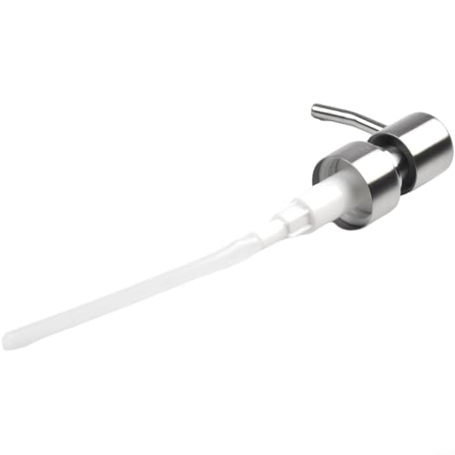 Pumpenkopf, Lotionkopfspender aus Edelstahl mit 28/400-Gewinde, langlebiger Metallseifenersatz for Flaschen und Gläser, sanfte Druckwirkung von QWFVHJ
