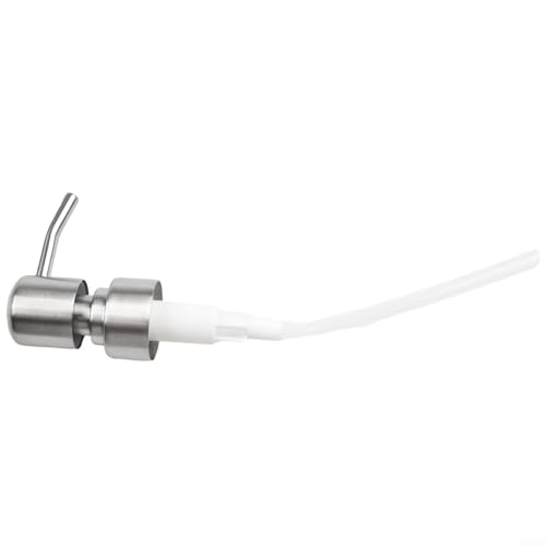 Pumpenkopf, professioneller Lotionkopf aus Edelstahl, passend for die meisten 28/400-Behälter(Satin Silver) von QWFVHJ